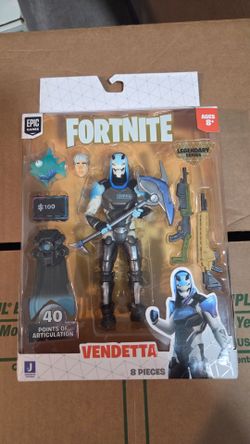 NEW Fortnite Legendary Series Vendetta 6" Action Figure 8 Pcs Jazwares 2021
