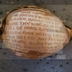 Vintage Seashell With LORD'S PRAYER ENGRAVED