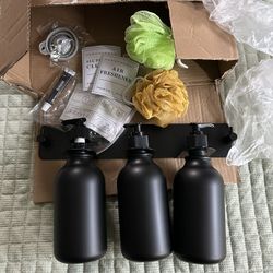 Brand New Set Of 3 Shampoo, Conditioner, Body wash Dispenser 