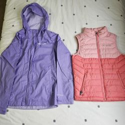 Columbia Waterproof Rain Jacket And West For Girls 