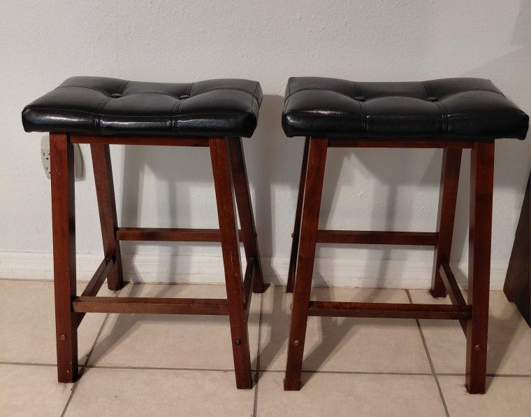 Saddle Seat Bar Stools (24 inches tall)