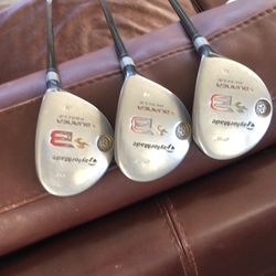 TaylorMade RH Burner Rescue 3,4,5 19,22,,25 Degrees Reax 60 graphite regular shafts