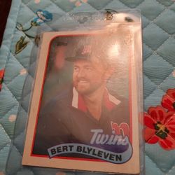 Minnesota Twins Bert Blyleven Error 1989 Topps Baseball Card 