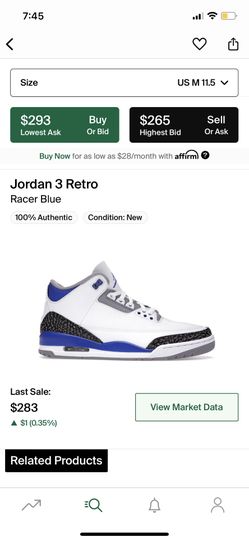 Jordan 3 Racer Blue