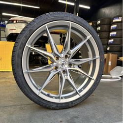 Rohana RFX13 20x9 Brushed Tiranium Wheels 245/35R20 Westalke All Season Tires Package Deal