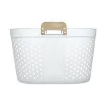 🧺 2 PCs Mainstays Oval Flex Decorative Basket – White/Gray – New
