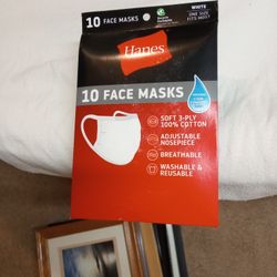 Hanes 10 Face Mask Washable Adjustable Breathable Two Packages For $10