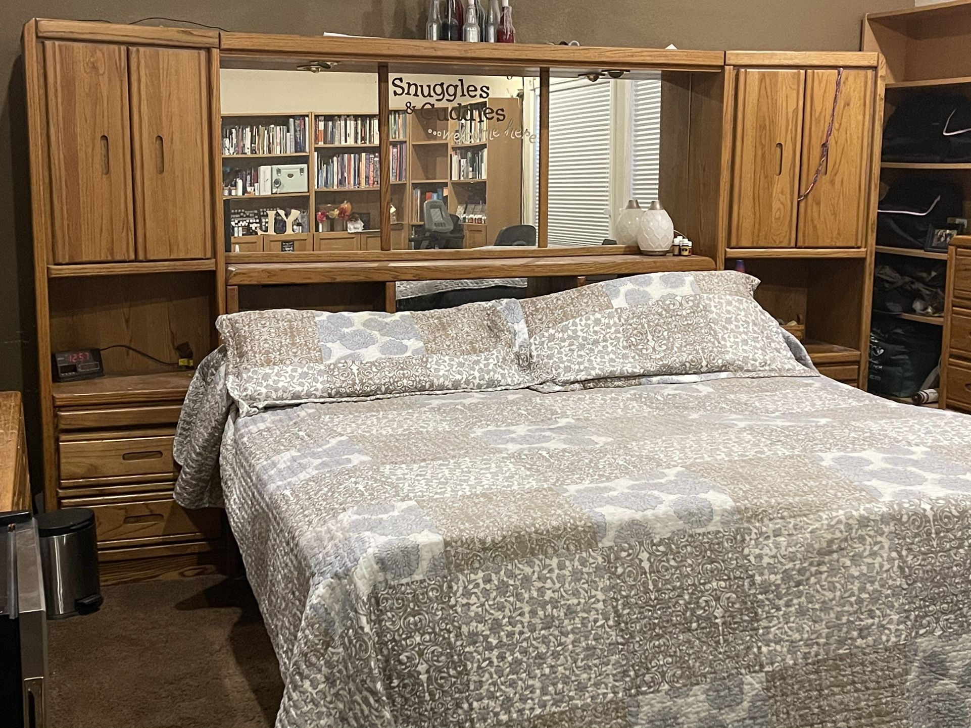 Free - Blackhawk King Size Headboard, Dresser, Mirrored Dresser Set