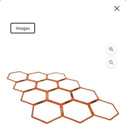 Yes4All Ultimate Agility Rings/Speed Rings with  12 Rungs Agility Hexagon Ring  Orange Color.