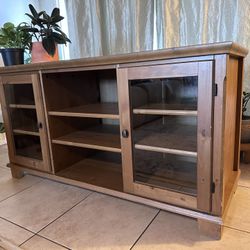 Solid Wood TV Stand Media Cabinet 