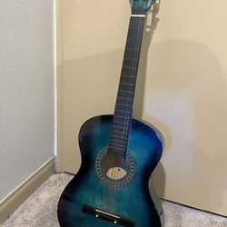 Blue Acoustic guitar 