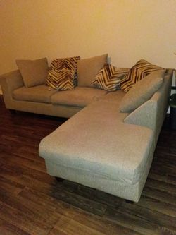 Gray cloth couch