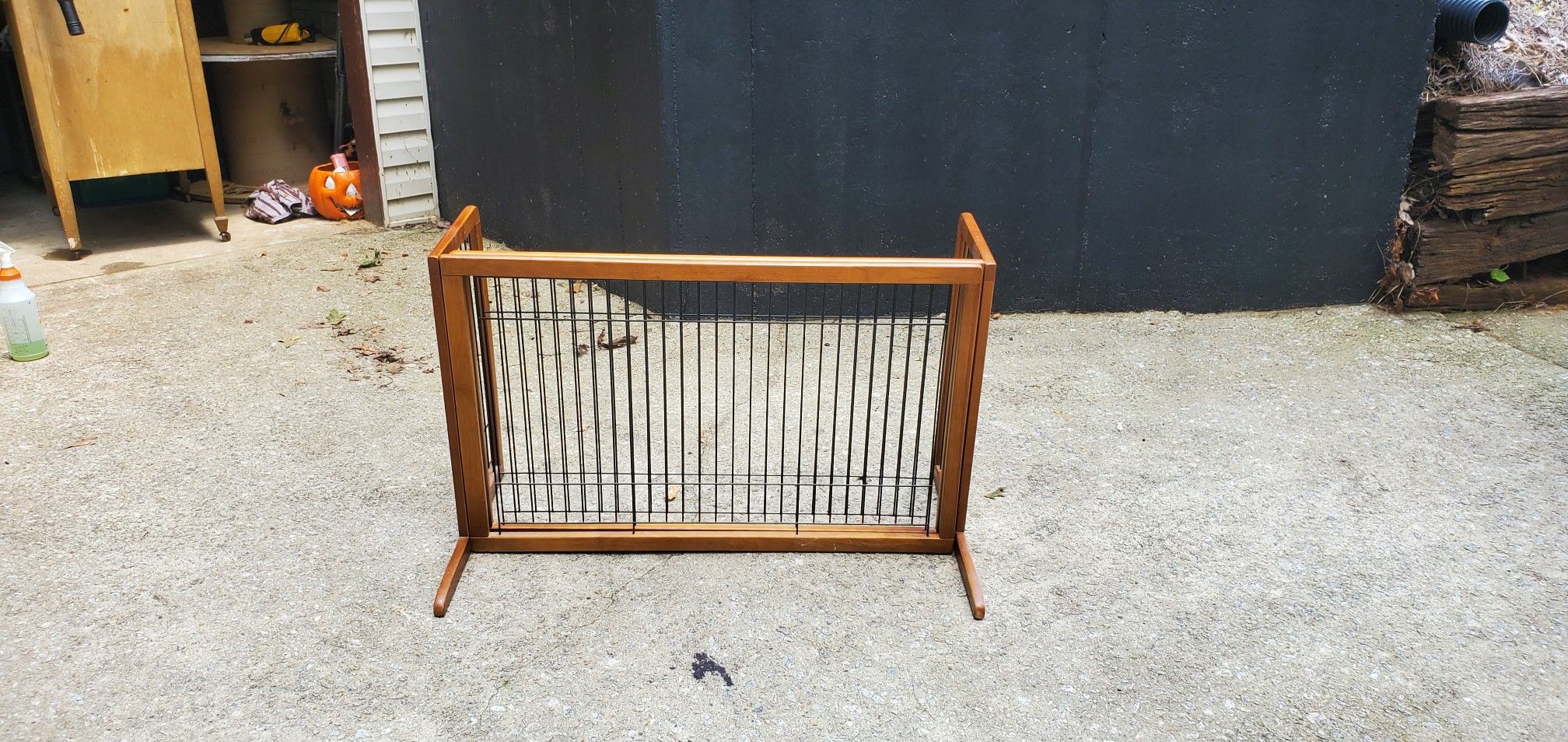 Wooden dog or baby gate.