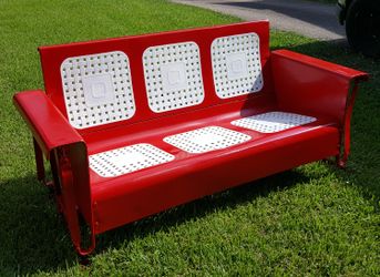 Vintage Front Porch Glider Red White for Sale in Cary NC OfferUp