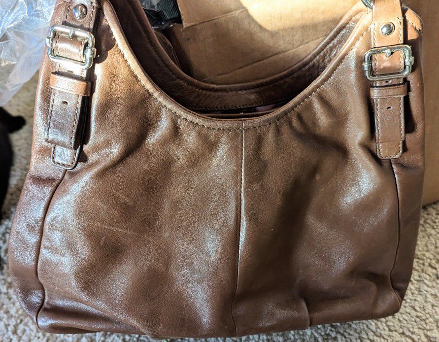 Madison leather satchel Coach Brown in Leather - 35840210