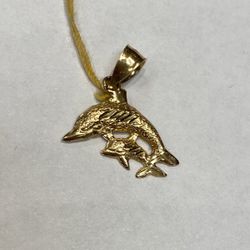 14k Dolphin Pendant 