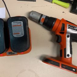 Fire Storm Drill/Driver With Two 18v Batteries And Dual Charger