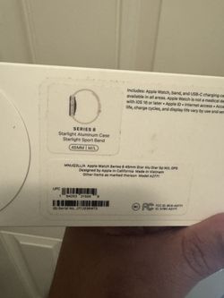 Apple Watch Series 8 New In Box Starlight Aluminum Case 