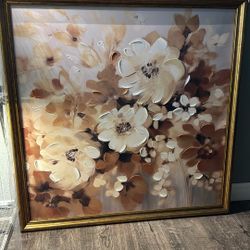 Framed Fall Flora Painting