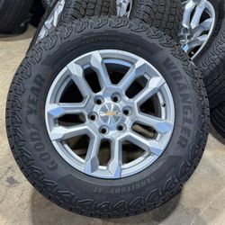 NEW 2025 Chevrolet Silverado oem 18" wheels rims & tires 265/65/18 - $1,295 (kearny mesa)
