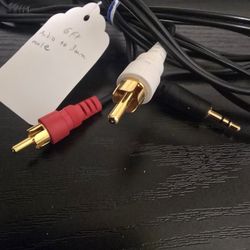 RCA CABLE- RED/WHITE MALE TO 3.5MM