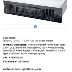 Low Profile Compact Area Qts 1500t NIB