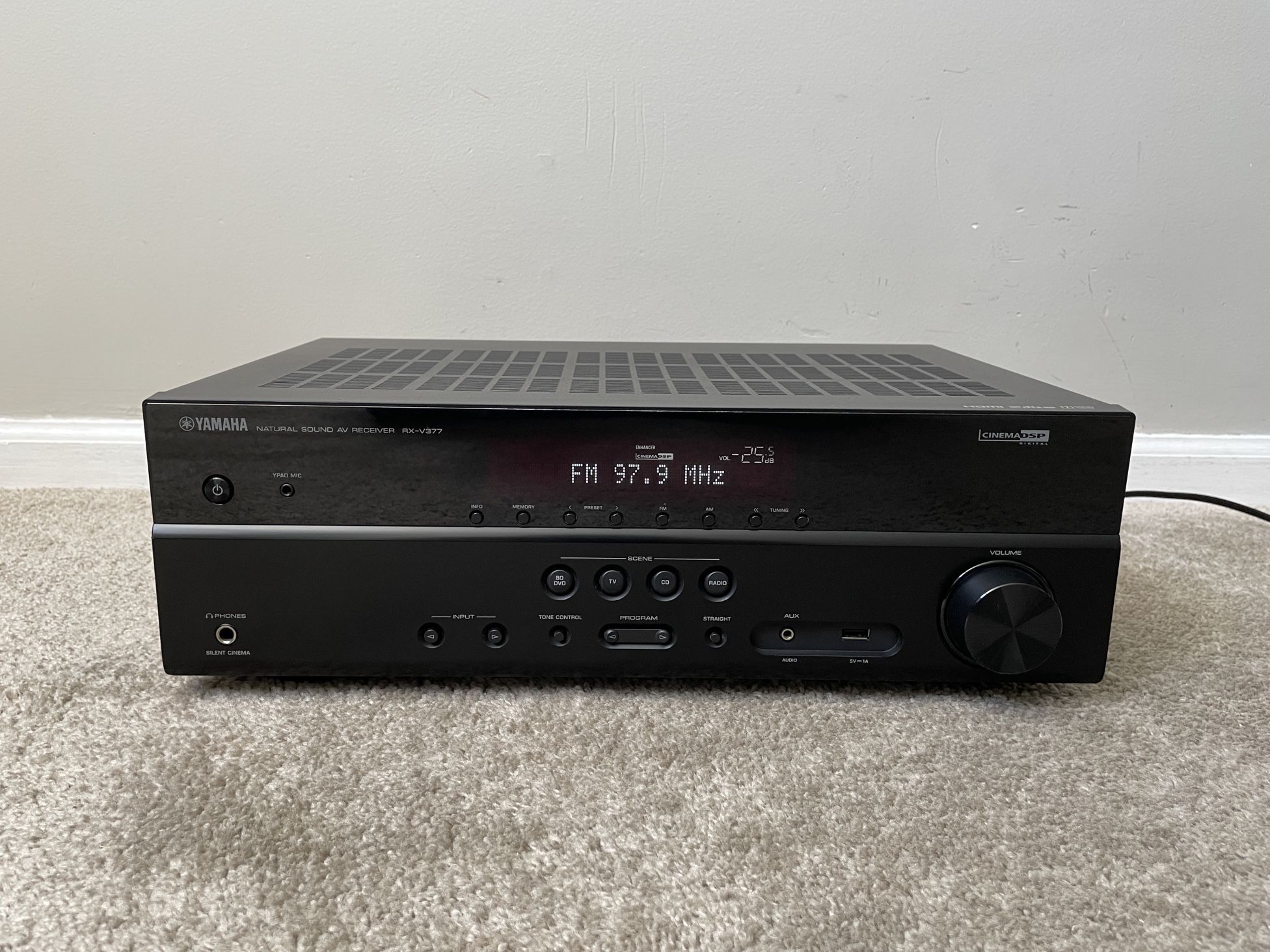 Yamaha RX-V377 5.1 HDMI Home Theater Surround Receiver 