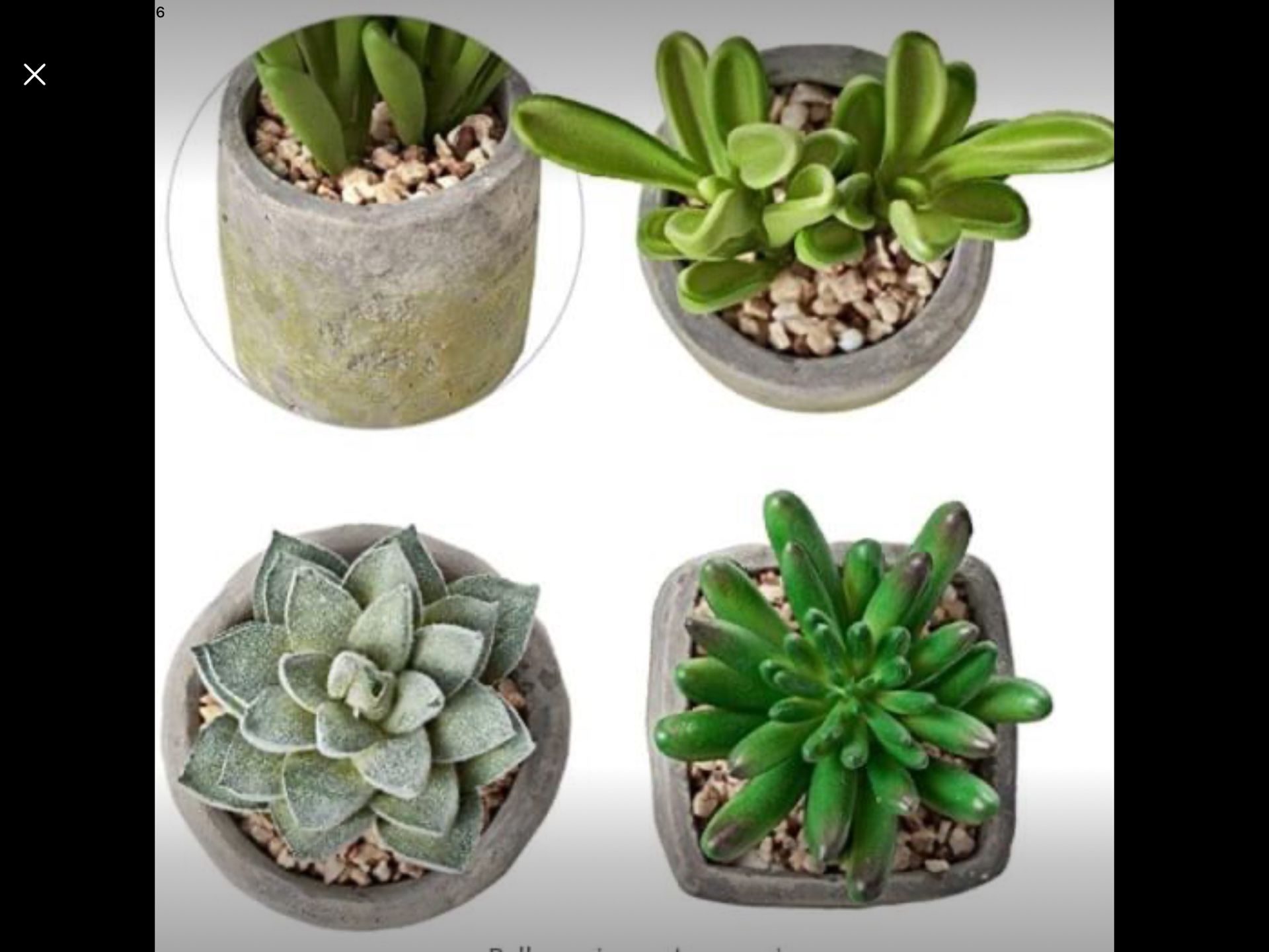 MOTINI Green Mini Artificial Plants Faux Potted Succulent Fake Realistic Plant in Cement Set of 3