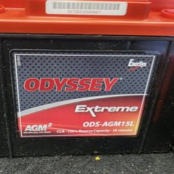 ODYSSEY Extreme Battery
ODS-AGM15L
(PC545)
internal threaded brass terminals with M6 SS bolts
Powersport vehicles need a powerful battery