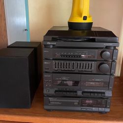 Vintage Garrard Integrated Stereo System – Complete with Turntable, CD, & Speakers