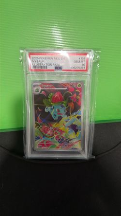 2025 POKEMON MEG EN-MEGA EVOLUTION ILLUSTRATION RARE #134 IVYSAUR PSA 10