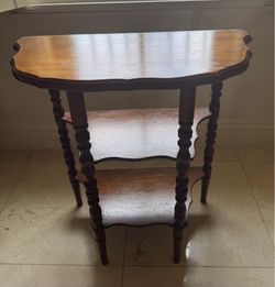 Vintage Solid Wood 2-tier Shelves