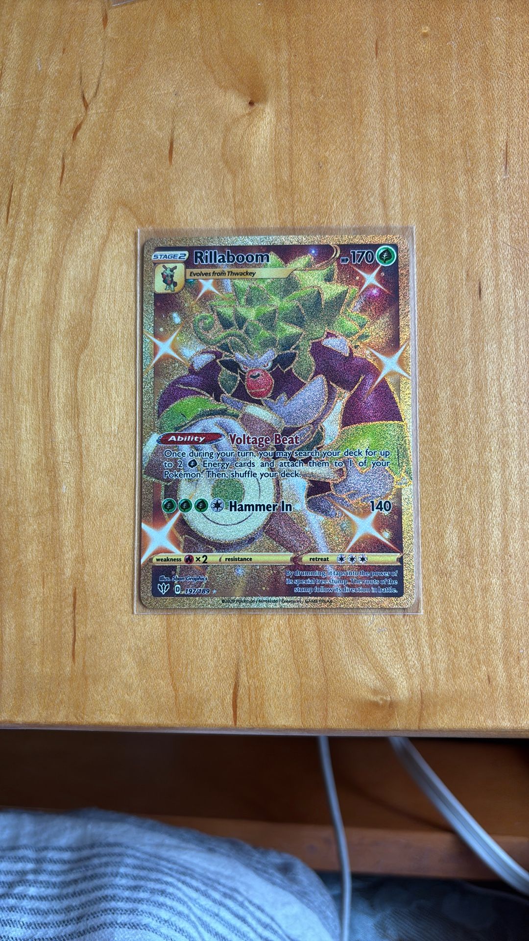 Rillaboom 197/189 Secret Rare Ungraded