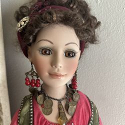 Collectible Porcelain Gypsy Doll