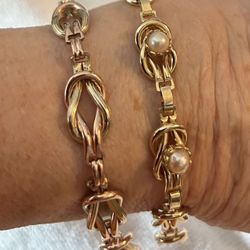 Bracelets (2) Marked 1/20 Of 12k Gold