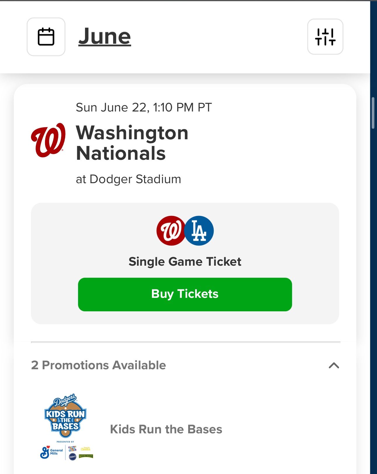 Dodgers Game Tickets