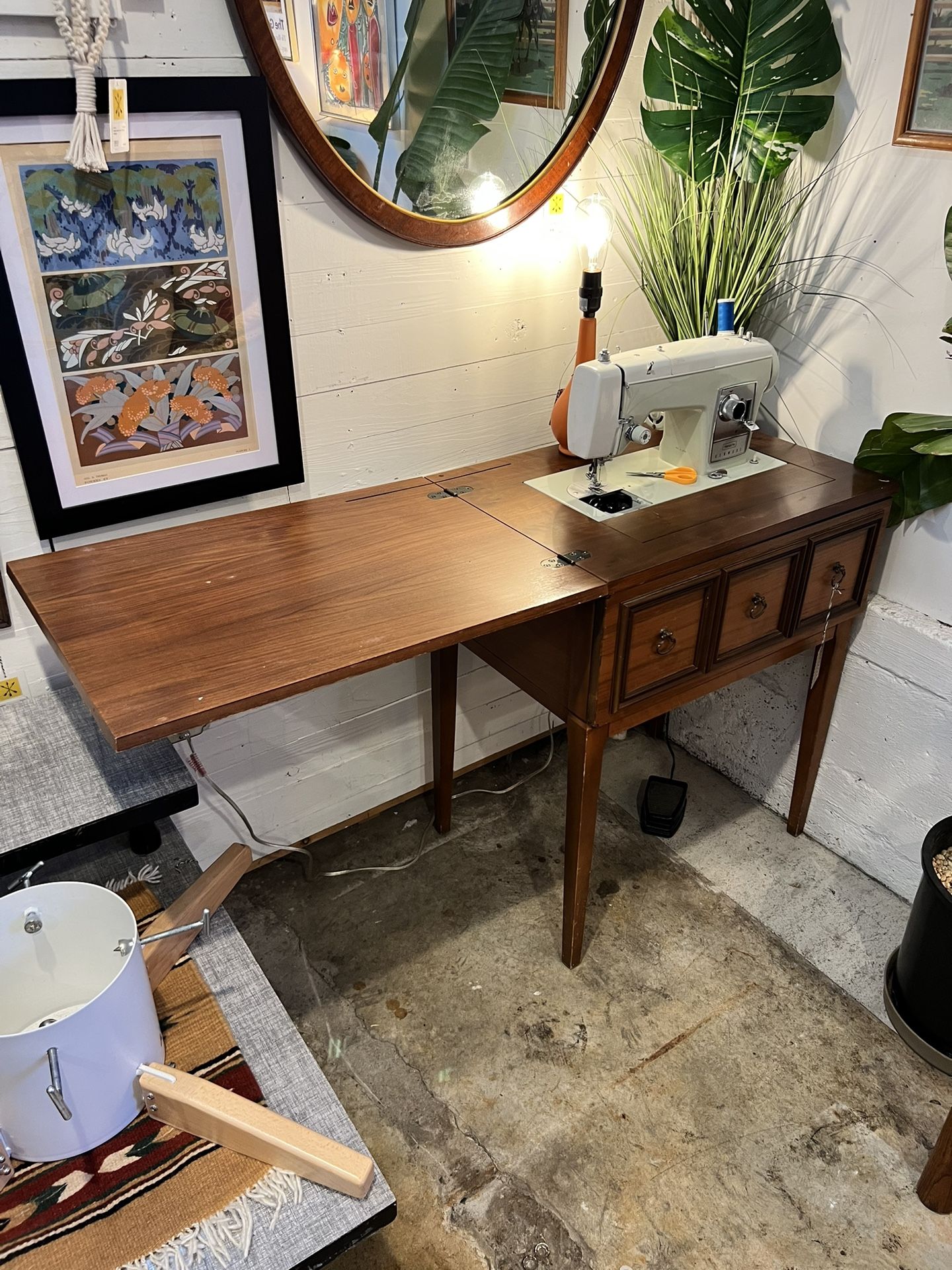 Wood Sewing Cabinet Entry Table (SKU YESP7U)