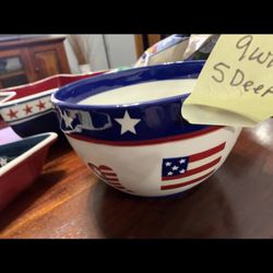 Serving bowl ,Flag Bowl. Patriotic