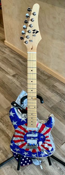 6-String Electric Guitar - Patriotic USA Design