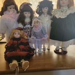 Porcelain Dolls Lot