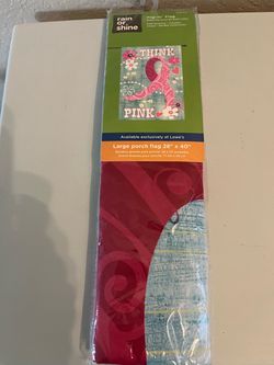 Breast Cancer Awareness “Think Pink” porch flag