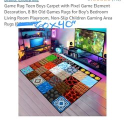 60x40" Gaming Pixel Carpet 