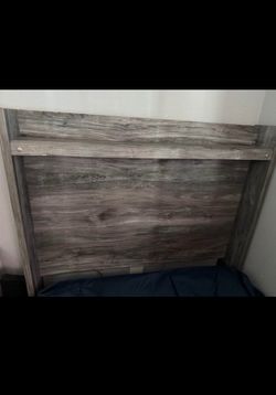 Grey Twin Bed Framewith  Led Lights On Headboard 