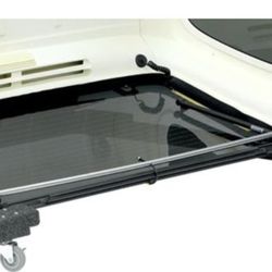 Quadratec Deluxe Heavy Duty Hardtop Storage Cart with Rear Window Retainer Bar & MasterTop Freedom Panel Storage Bag for 07-24 Jeep Wrangler JK & JL