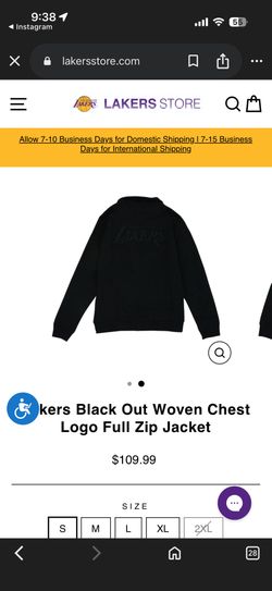 BRAND NEW Lakers Zip Up Jacket / Sweater Size XL