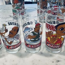 Portland Trailblazers Dairy Queen Glasses (set of 5)