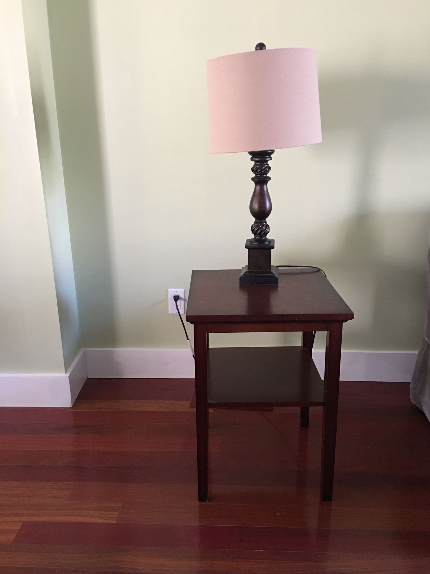 Two end tables and lamps