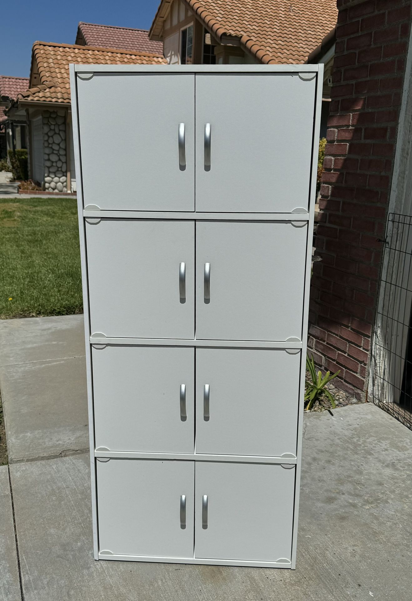 White Hodedah Multi Use Storage Cabinet