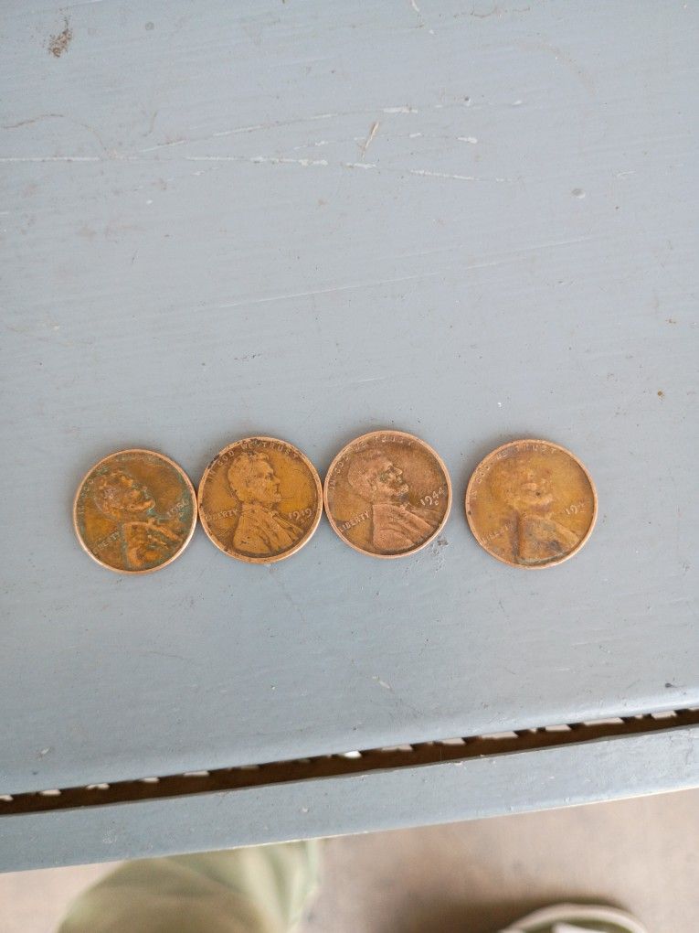 4 RARE WHEAT PENNIES