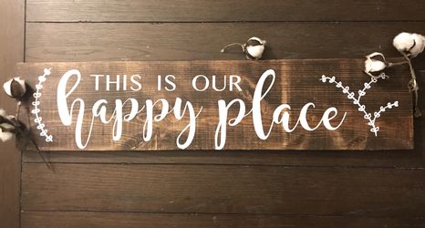 Custom made wood sign